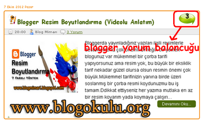 Blogger Yorum Balonu